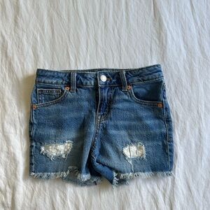Cat & Jack Girls Blue Jean Shorts with Distressed Details